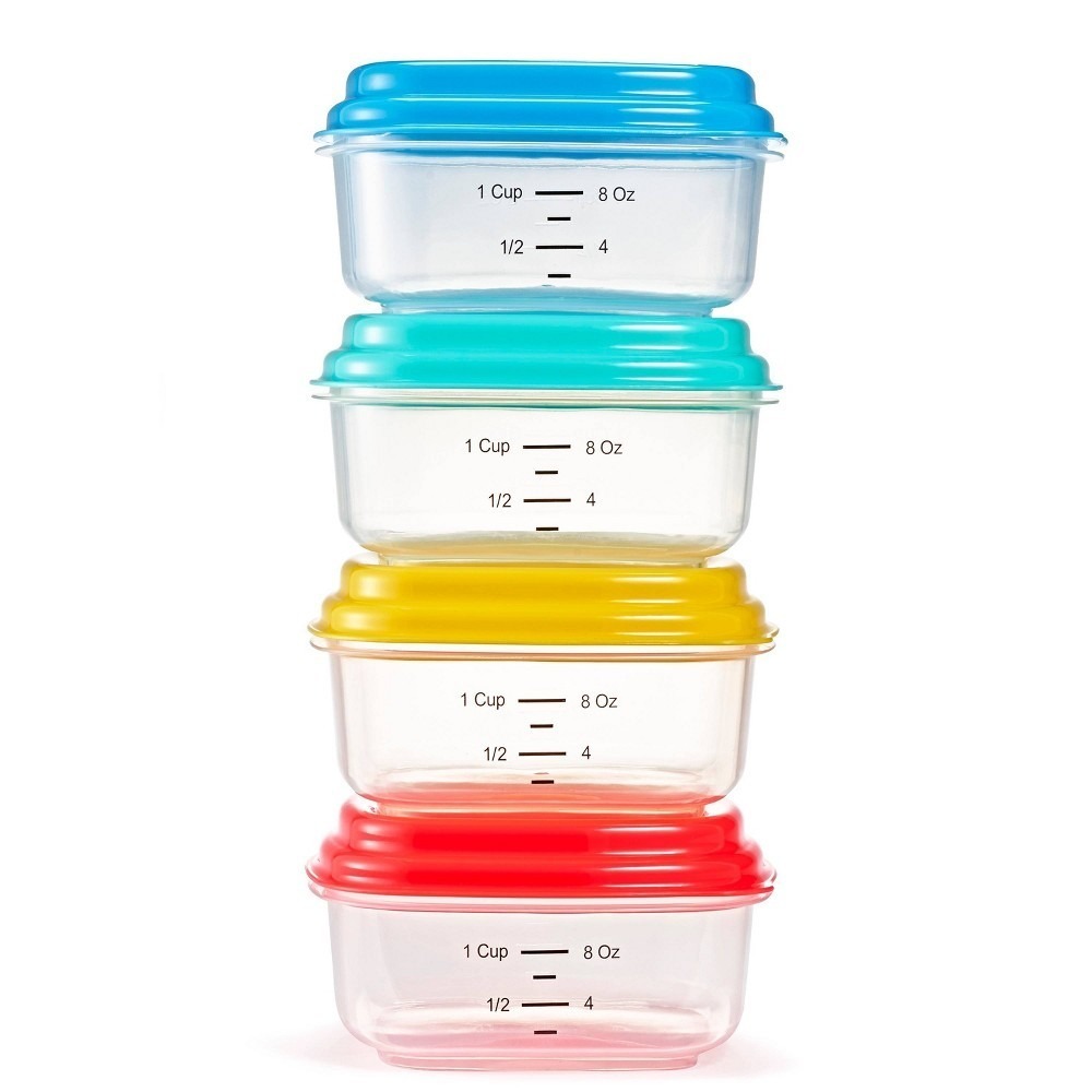 Fit+Fresh 1 Cup Snack Set 4pc Containers 2 Ice Packs Kids Bento BPA Free NWT